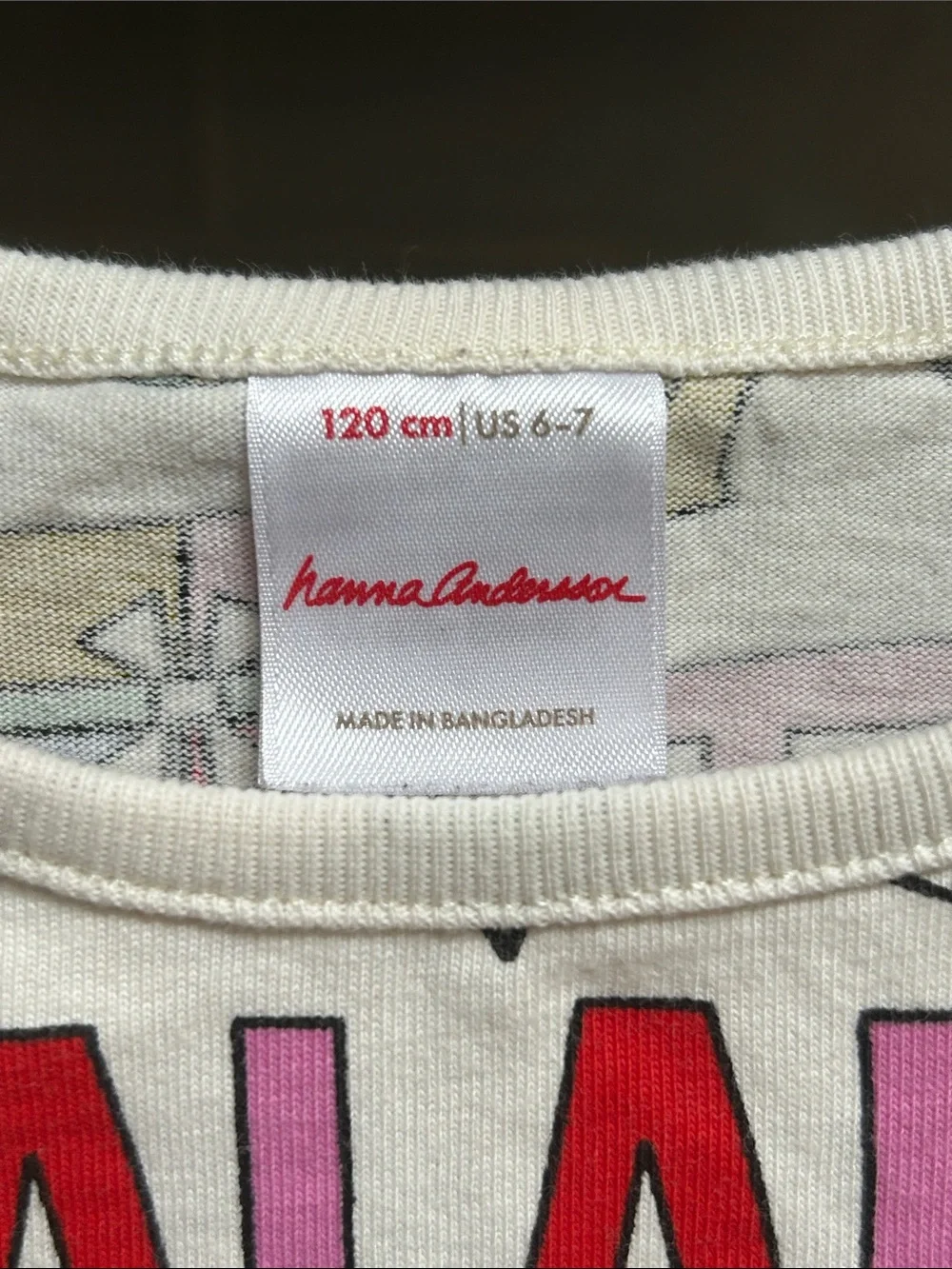 Hanna Andersson girls holiday print FALALA xmas casual size 6/7 long sleeve